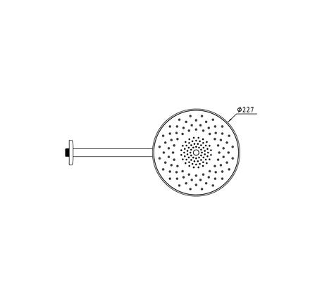 Sen đầu gắn tường Airsense 227R Hafele 485.60.618